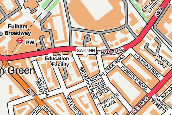 SW6 1HH map - OS OpenMap – Local (Ordnance Survey)