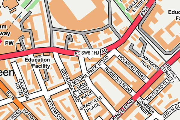 SW6 1HJ map - OS OpenMap – Local (Ordnance Survey)