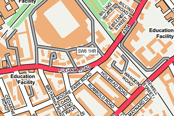 SW6 1HR map - OS OpenMap – Local (Ordnance Survey)