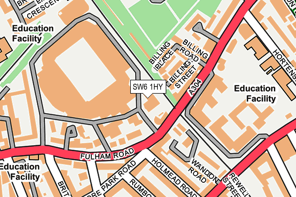 SW6 1HY map - OS OpenMap – Local (Ordnance Survey)