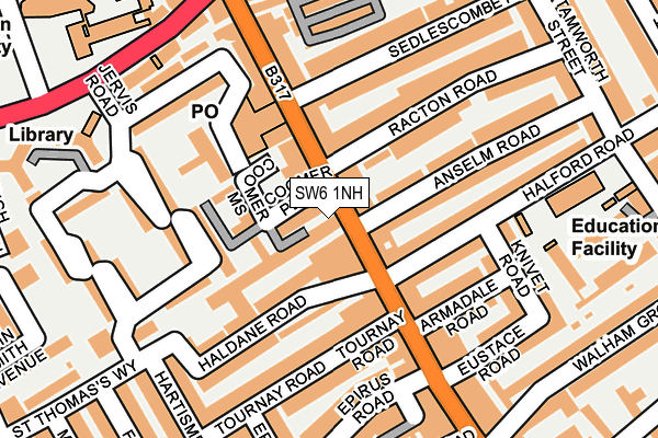 SW6 1NH map - OS OpenMap – Local (Ordnance Survey)