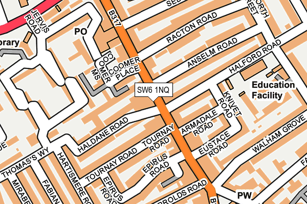 SW6 1NQ map - OS OpenMap – Local (Ordnance Survey)