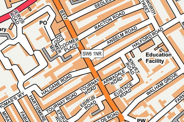 Map of LOMBARD ASSET 54 GEORGE STREET TW9 LIMITED at local scale