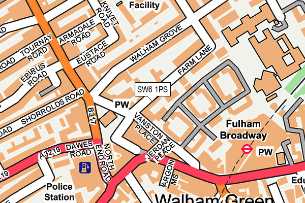 SW6 1PS map - OS OpenMap – Local (Ordnance Survey)