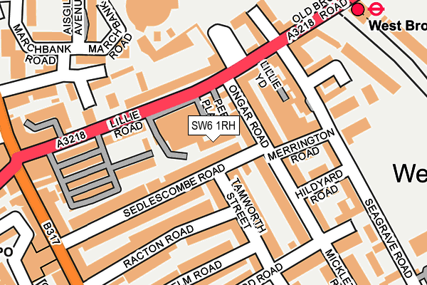 SW6 1RH map - OS OpenMap – Local (Ordnance Survey)