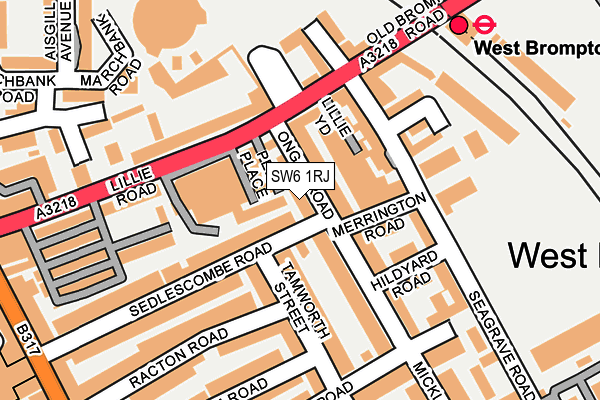 SW6 1RJ map - OS OpenMap – Local (Ordnance Survey)