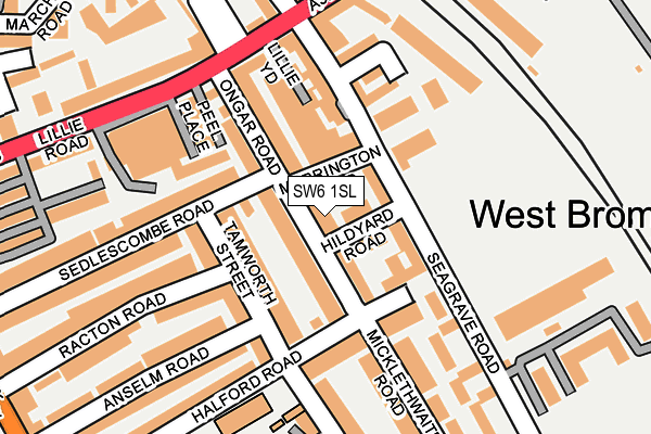 SW6 1SL map - OS OpenMap – Local (Ordnance Survey)