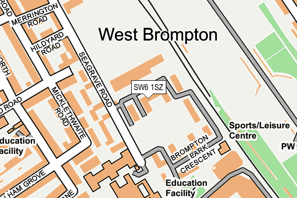 SW6 1SZ map - OS OpenMap – Local (Ordnance Survey)