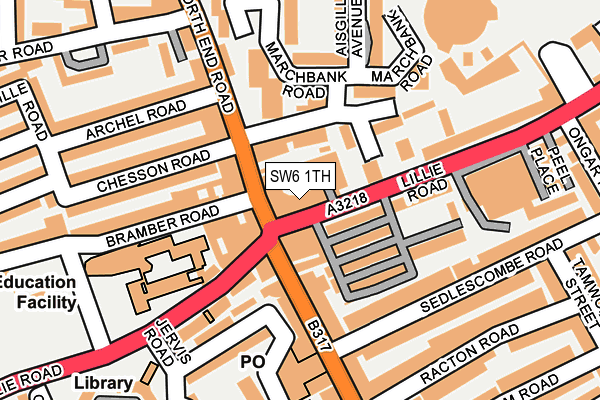 SW6 1TH map - OS OpenMap – Local (Ordnance Survey)