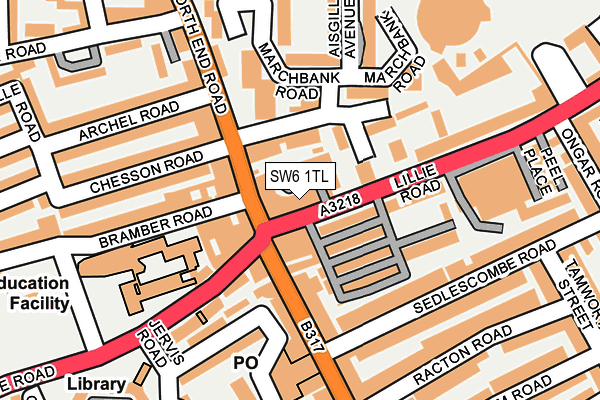 SW6 1TL map - OS OpenMap – Local (Ordnance Survey)