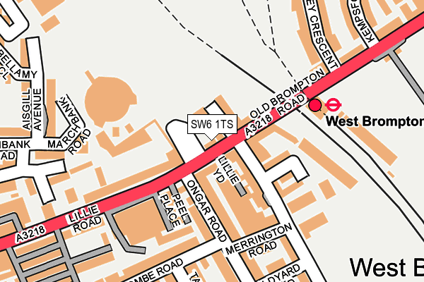 SW6 1TS map - OS OpenMap – Local (Ordnance Survey)