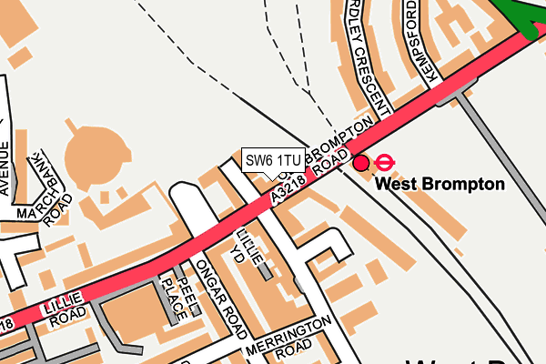 SW6 1TU map - OS OpenMap – Local (Ordnance Survey)