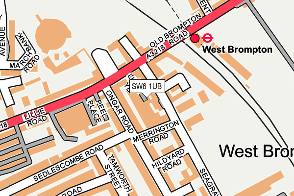 SW6 1UB map - OS OpenMap – Local (Ordnance Survey)