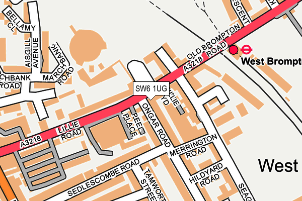 SW6 1UG map - OS OpenMap – Local (Ordnance Survey)