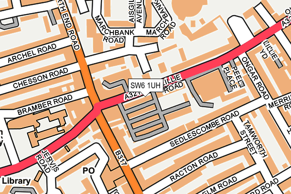 SW6 1UH map - OS OpenMap – Local (Ordnance Survey)