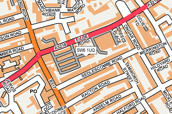 SW6 1UQ map - OS OpenMap – Local (Ordnance Survey)