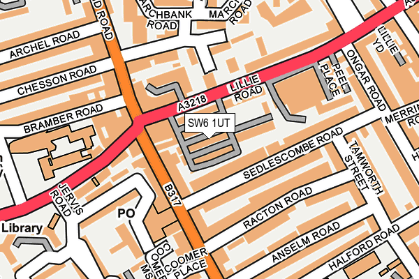 SW6 1UT map - OS OpenMap – Local (Ordnance Survey)