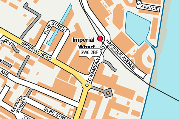 SW6 2BF map - OS OpenMap – Local (Ordnance Survey)