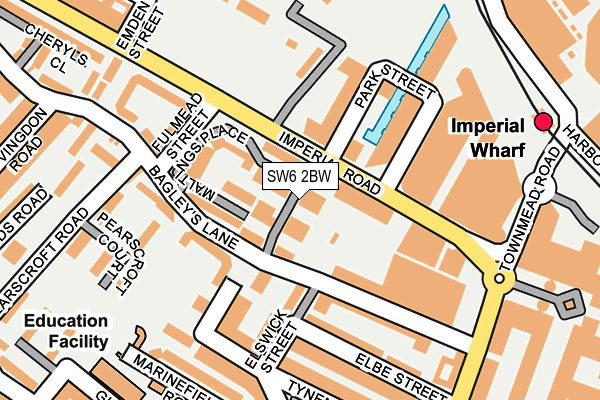 SW6 2BW map - OS OpenMap – Local (Ordnance Survey)