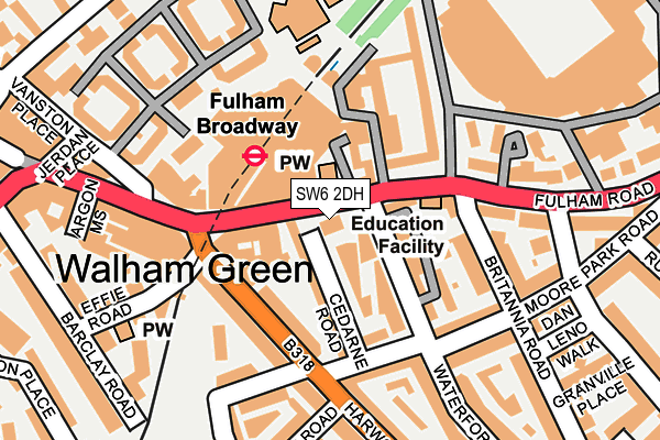 SW6 2DH map - OS OpenMap – Local (Ordnance Survey)