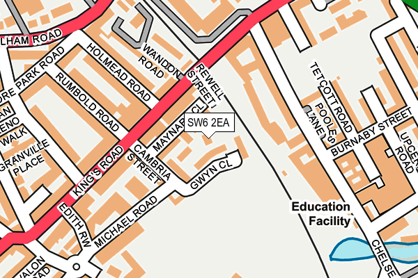 SW6 2EA map - OS OpenMap – Local (Ordnance Survey)