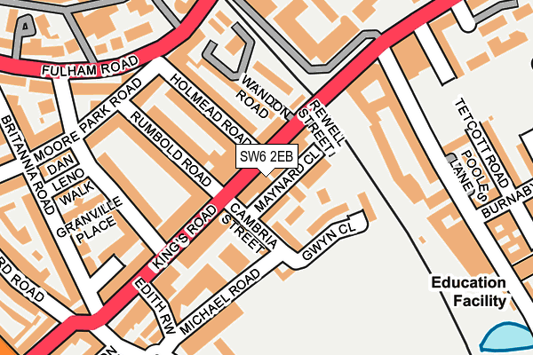 SW6 2EB map - OS OpenMap – Local (Ordnance Survey)