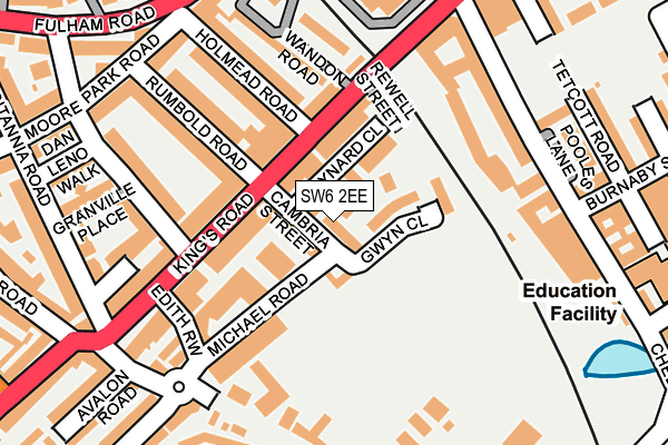 SW6 2EE map - OS OpenMap – Local (Ordnance Survey)