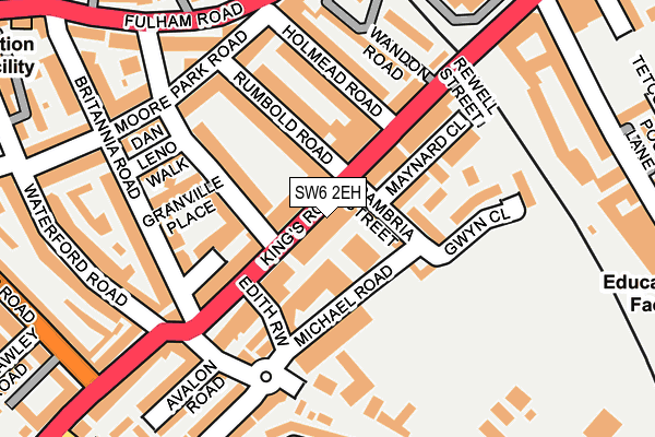 SW6 2EH map - OS OpenMap – Local (Ordnance Survey)