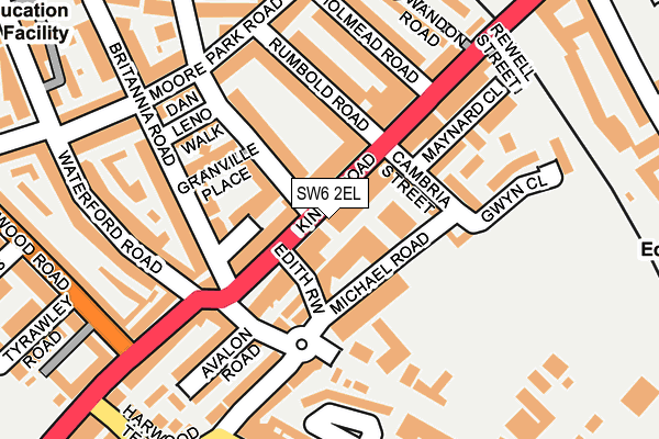SW6 2EL map - OS OpenMap – Local (Ordnance Survey)