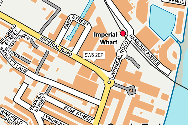 SW6 2EP map - OS OpenMap – Local (Ordnance Survey)