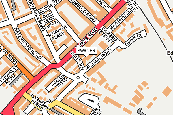 SW6 2ER map - OS OpenMap – Local (Ordnance Survey)