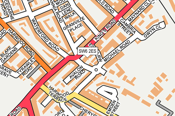 SW6 2ES map - OS OpenMap – Local (Ordnance Survey)