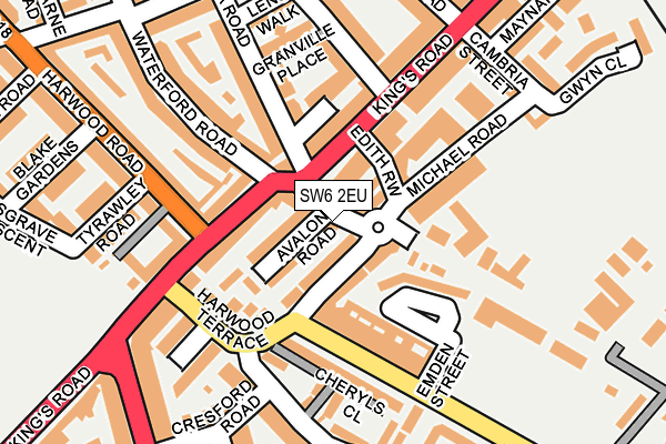 SW6 2EU map - OS OpenMap – Local (Ordnance Survey)