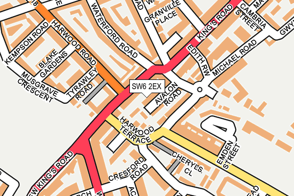 SW6 2EX map - OS OpenMap – Local (Ordnance Survey)