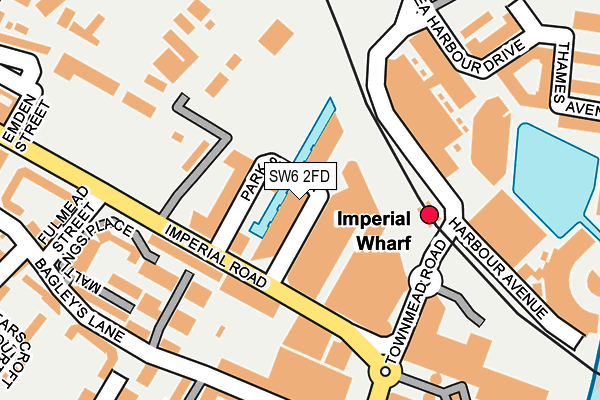 SW6 2FD map - OS OpenMap – Local (Ordnance Survey)