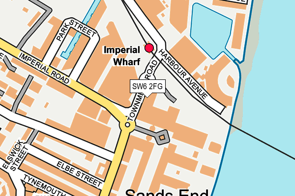 SW6 2FG map - OS OpenMap – Local (Ordnance Survey)