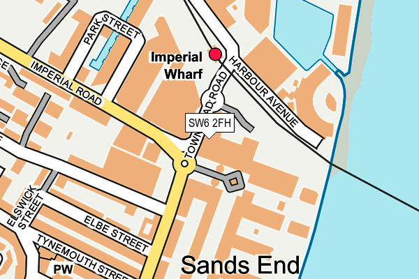 SW6 2FH map - OS OpenMap – Local (Ordnance Survey)