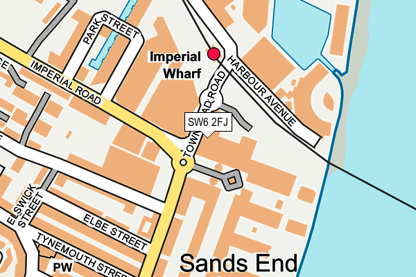 SW6 2FJ map - OS OpenMap – Local (Ordnance Survey)