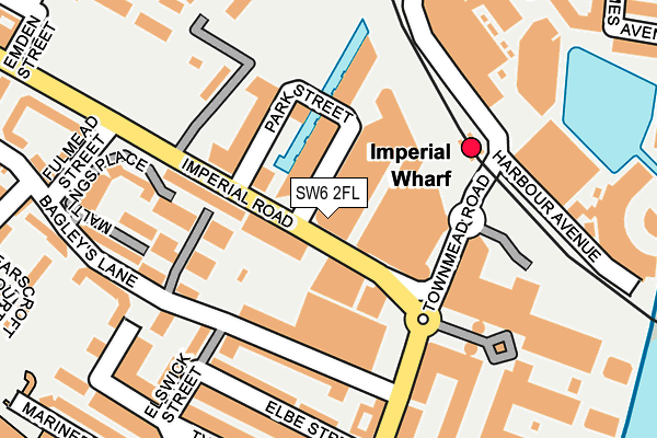 SW6 2FL map - OS OpenMap – Local (Ordnance Survey)