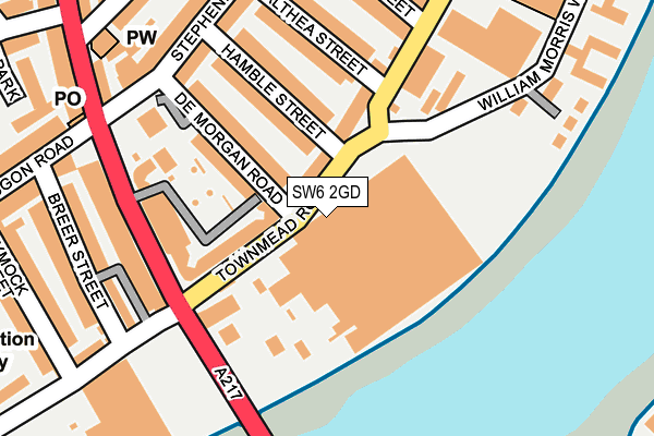 SW6 2GD map - OS OpenMap – Local (Ordnance Survey)