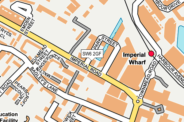 SW6 2GF map - OS OpenMap – Local (Ordnance Survey)