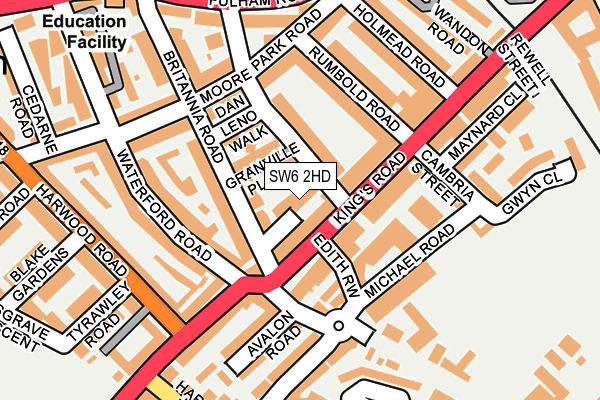 SW6 2HD map - OS OpenMap – Local (Ordnance Survey)
