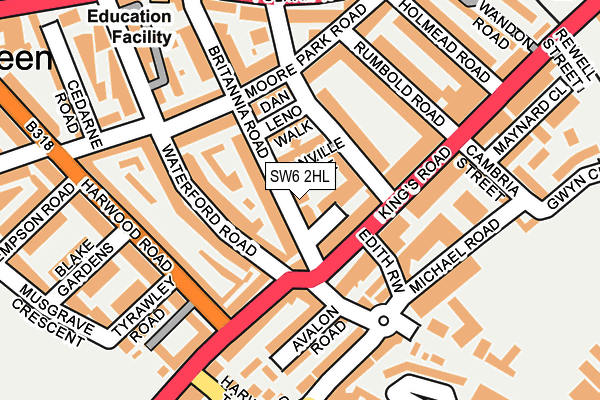 SW6 2HL map - OS OpenMap – Local (Ordnance Survey)