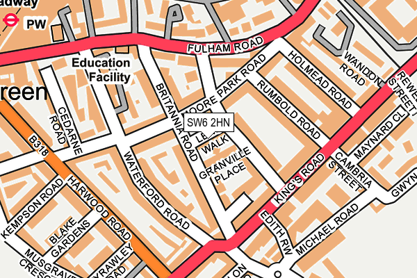 SW6 2HN map - OS OpenMap – Local (Ordnance Survey)