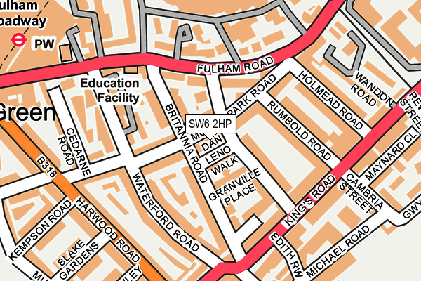 SW6 2HP map - OS OpenMap – Local (Ordnance Survey)