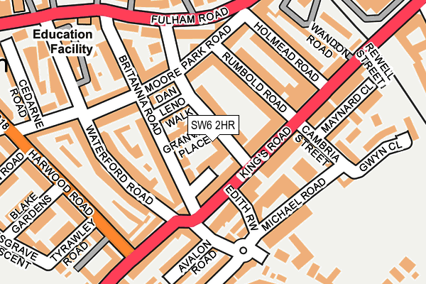 SW6 2HR map - OS OpenMap – Local (Ordnance Survey)