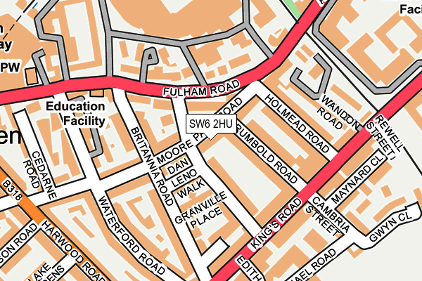 SW6 2HU map - OS OpenMap – Local (Ordnance Survey)