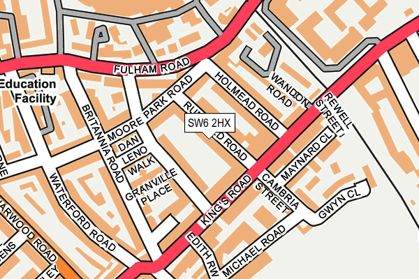 SW6 2HX map - OS OpenMap – Local (Ordnance Survey)