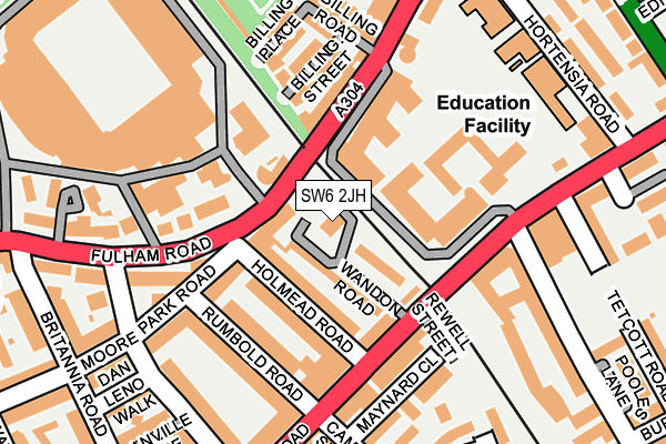 SW6 2JH map - OS OpenMap – Local (Ordnance Survey)