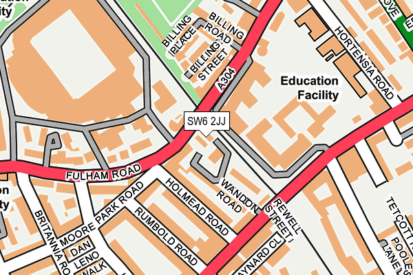 SW6 2JJ map - OS OpenMap – Local (Ordnance Survey)